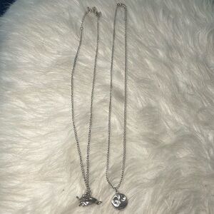 Disney Nightmare Before Christmas Zero and Jack Necklaces